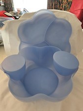 Tupperware Chip & Dip Set Icy Blue
