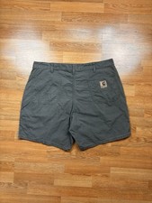 Carhartt Grey Canvas Cargo Work Shorts Mens W40 B145FAT Carpenter Jorts Gorpcore