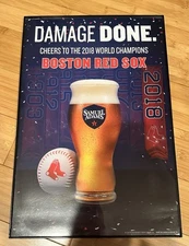 Samuel Adams - Damage Done - Red Sox 2018 World Champions Poster - Rare