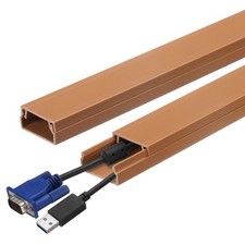 10pcs Cord Hider Wall 15inx0.8inx0.4in Cable Cover Adhesive Wire Hider,Brown