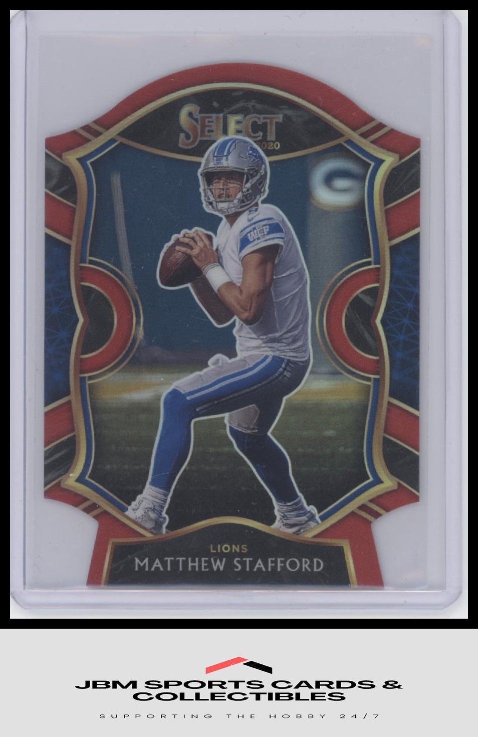 2020 Panini Select #11 Matthew Stafford Red Prizm Die Cut