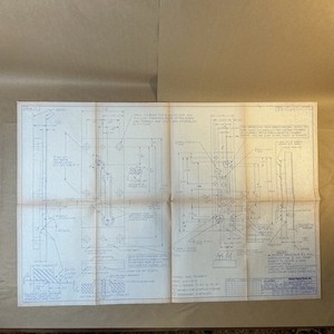 Vintage 1984 Copy Of Blueprint For Wrench Easco Hand Tools Inc. As Is INV-P0833