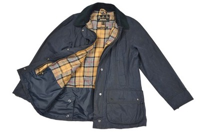 Barbour Beadnell Jacket Women's Wax Navy Blue England Classic Size 12