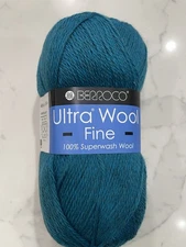 1 Skein Berroco Ultra Wool Fine Teal Blue Yarn 100% SW Wool 3.5 oz 100 g 400 yd