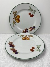 Royal Worcester Evesham Vale 2 x Salad / Dessert Plates Superb Condition 21cm
