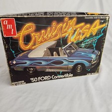 Vintage Amt 1950 Ford Convertible Cruisin Usa 125 Scale Plastic Model Kit