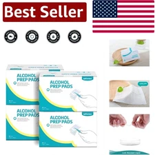 Medical-Grade 70% Isopropyl Alcohol Wipes - 200 Individually Wrapped Pads