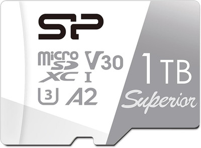 Silicon Power 1TB Superior Micro SDXC UHS-I (U3) 4K A2,High Speed Microsd Card w