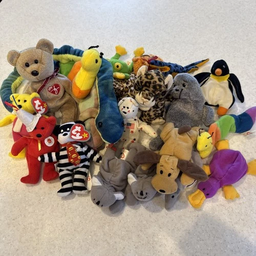 Vintage Beanie Baby Lot of 21 Mix Theme NO TAG/TAGS MIX