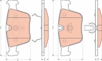 Bremsbelagsatz FÜR MERCEDES-BENZ S-KLASSE (W221, V221) - Trw GDB1675