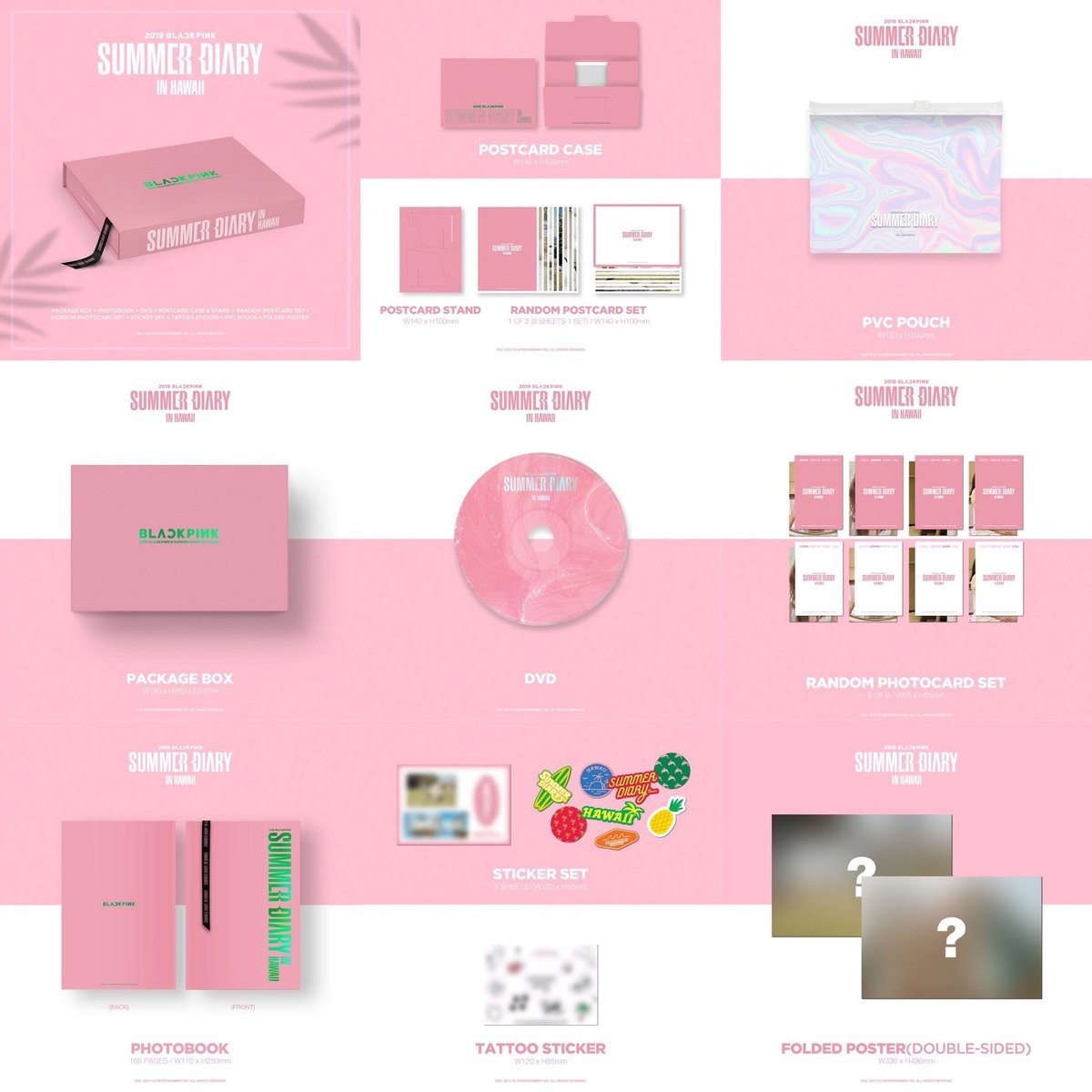 K-POP BLACKPINK Summer Diary in Hawaii BOX with PHOTOCARD