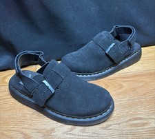 Dr. Martens Jorge II Women's Size 8 Black Suede Mules Slingback Cushioned Mens 7