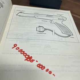 Vintage Original Nintendo NES Zapper Gray Gun Controller Instruction Manual Only