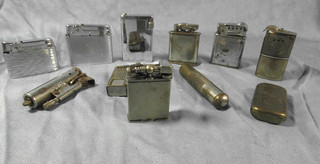 11 Anciens briquets à essence &gaz en l'état dont 1 BEACON PARKER ( Suisse)