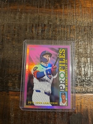 Pete Crow-Armstrong 2026 Topps Profiles By Ken Griffey Jr Pink Foil #TP-13