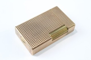 St Dupont Pocket Lighter Gold Plated Hobnail Design