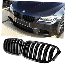 F10 Grille,Front Kidney Grille Grill F10（2010-2017） Gloss Black Double Slats