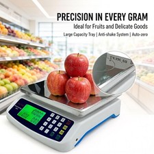 Commercial Food Scale 88lb/40kg Digital Price Computing Deli Market Weighing Nqd