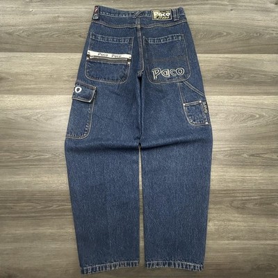 Vintage Paco Jeans Mens 32x32 Blue Baggy Cargo Carpenter Wide Leg Y2K Streetwear