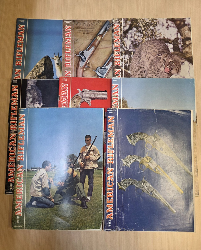 The American Rifleman Magazine Lot Jan/Feb/Apr/Jun/Jul 1962 Vol 110 Illus