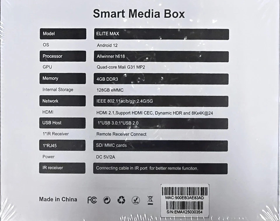 OctaStream Elite Max Smart Media Player with Android 12 Qd/core 128GB New Remote - Image 4 of 4