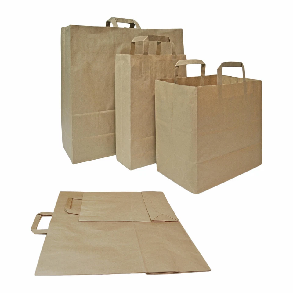 1-PACK Sacchetti di carta sacchetto di carta carta kraft borsa per la spesa 80 gr 100 gr 26 - 45 cm