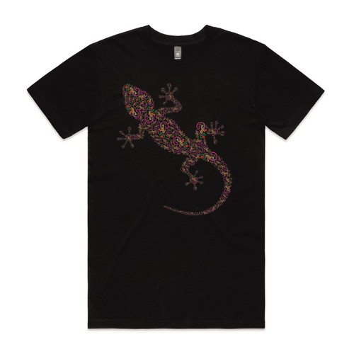 Gecko Reptile Printed T Shirt Multi Coloured Reptile T Shirt Unisex. - Picture 2 of 5