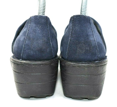 Born Women's Blue Corduroy Clog Mules Platform Slide Comfort Shoes Size 8 - Picture 8 of 11