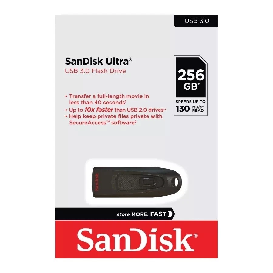 Especificación SanDisk USB 3.0 USB 256 GB USB Flash Drives