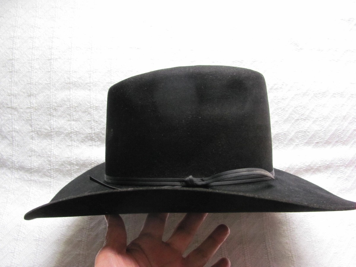 Resistol Self Conforming Long Oval 4XXXX Beaver Western Black USA