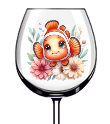12x Blumenfund Nemo Findet Dorie Kind Weinglas Flasche Vinyl Aufkleber Abziehbild