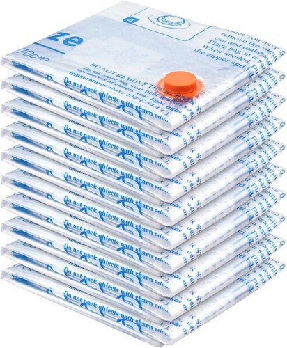 7 Jumbo Vacuum Storage Bags, Space Saver Sealer for Clothes, Pillows, Bedding - Picture 25 of 112