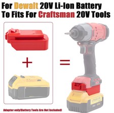 Adapter For Dewalt 20V Li-ion Battery Convert to for Craftsman 20V Cordless Tool