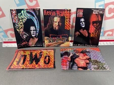 1999 Wrestling WCW NWO Kevin Nash Sting Lex Luger Prism A&A Vending Stickers WWE