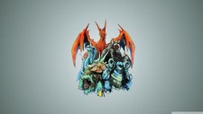 Pokemon pokmon charizard red anime minimalism simple Pad Gaming Mat Desk