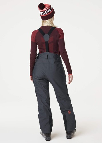 Helly Hansen Women’s Powderqueen Bib Ski Snowboard Pants Slate Medium 65643 $300 - Picture 2 of 7