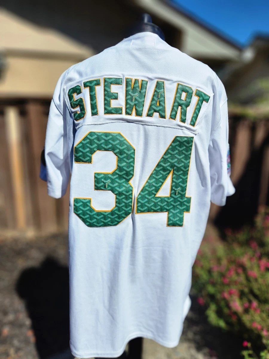 Dave Stewart Custom Oakland Athletics Jersey Mitchell & Ness 89 World  Series