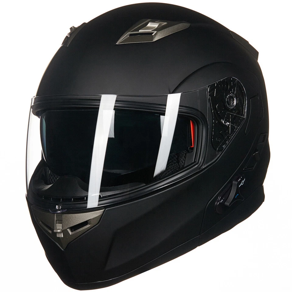ILM Bluetooth Integrated Motorcycle Modular Helmet Flip Up Full Face IntercomDOT Foto 3 de 4