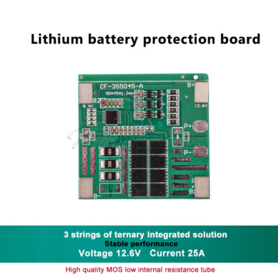 3S 6A/12A/25A 12.6V 18650 Li-ion Battery Charging Protection BMS PCB Board