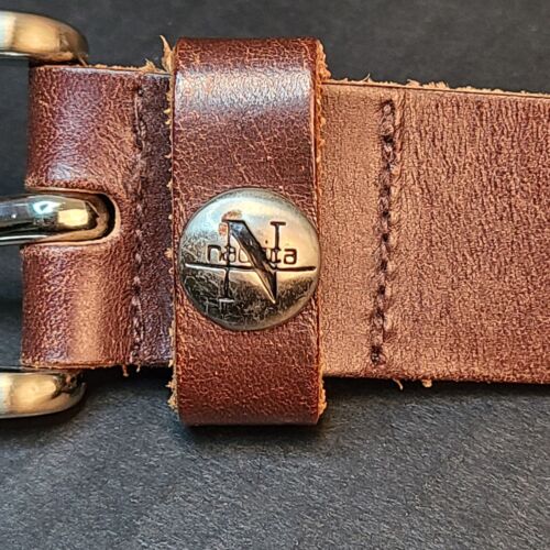 Nautica Genuine Leather Belt Size 40 Brown Solid Work Vintage 93712P - Picture 2 of 13