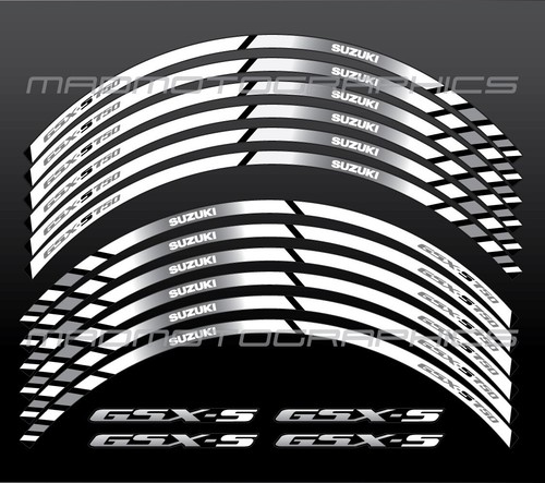 GSX-S750 Calcomanías reflectantes para llantas de motocicleta pegatinas para Suzuki GSXS 750 - Imagen 5 de 5