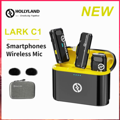 Hollyland LARK C1 Wireless lavalier Microphone for Smartphone Pad  2*transmitter