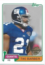 2005 Topps Football Throwbacks Tiki Barber Giants