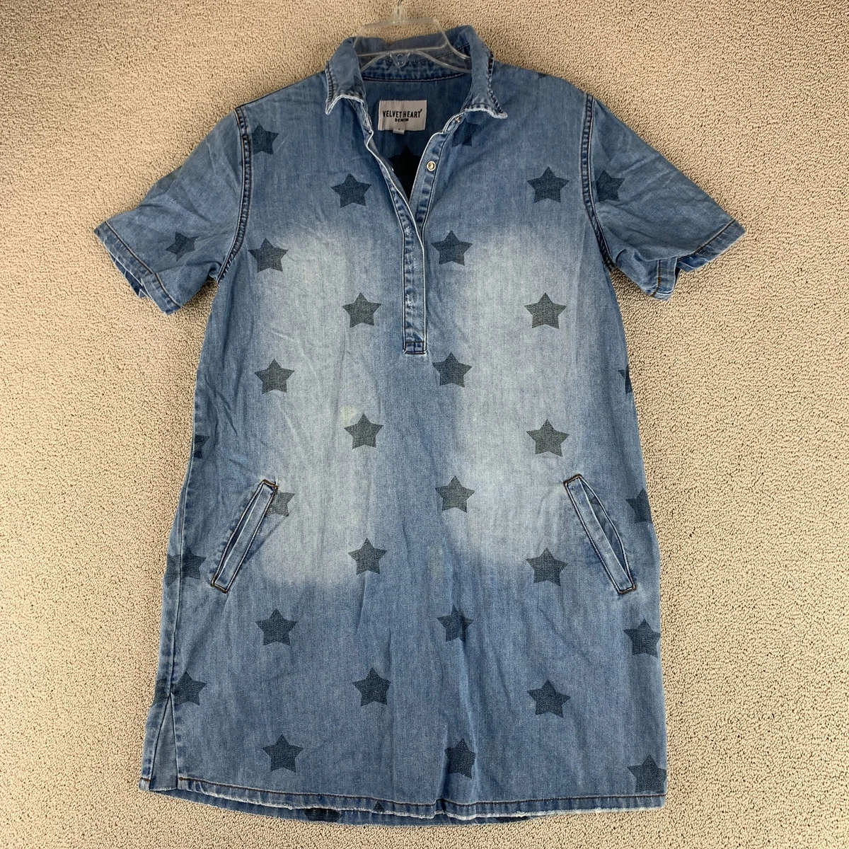 Velvet heart jean dress cheap