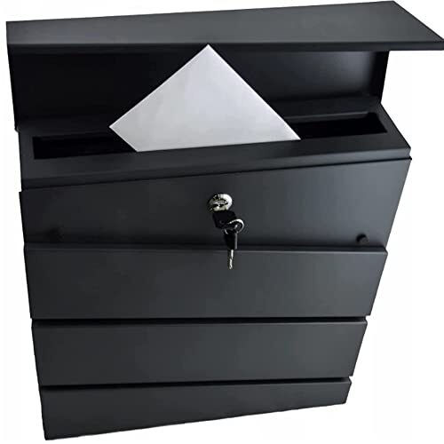 Virone Borneo Mailbox con porta giornali in acciaio zincato aperto con (m4q)