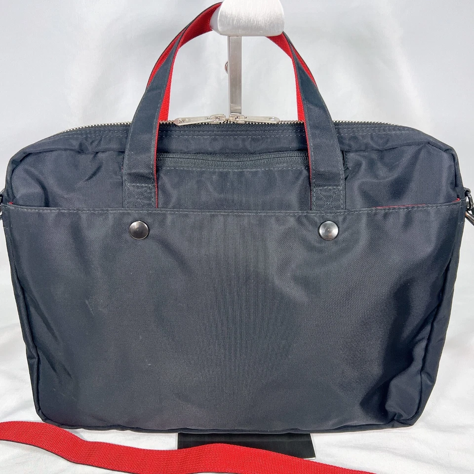 Porter Yoshida & Co L-fine ILS Bolso de Hombro 2 Vías Negro Rojo Unisex Nylon Foto 4 de 4