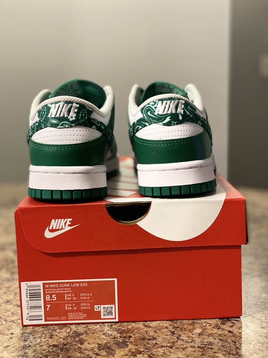 Nike Dunk Low ESS Paisley Pack Green Wmns DH4401-102 Size