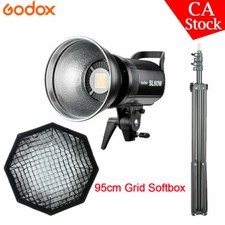 US Godox SL-60W White LED Video Light  95cm Grid Softbox  2M Light satnd