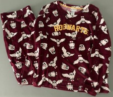 Harry Potter Hogwarts Sleepwear Set Size XL 16/18 VERY Soft Fleece Two Pc Set