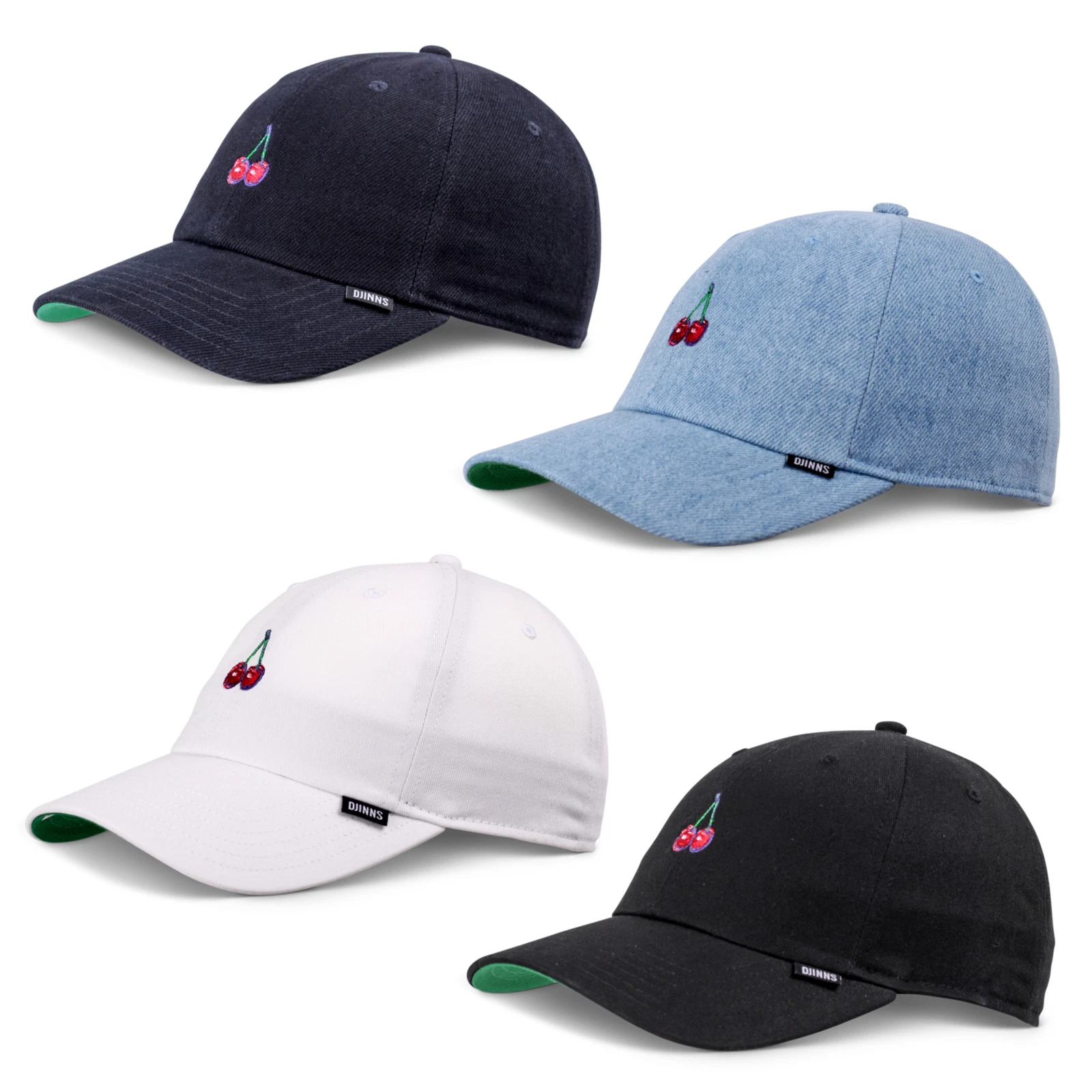 Djinns Dad Cap DNC Cherry Basecap Kappe Baumwolle Kirsche Stickerei Strapback